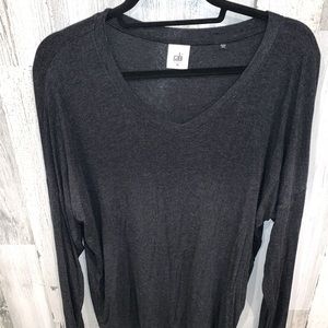 Cabi charcoal long sleeve tee